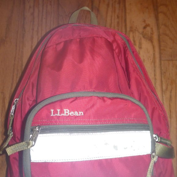 L.L. Bean Accessories Childrens Ll Bean School Backpack Red Nylon